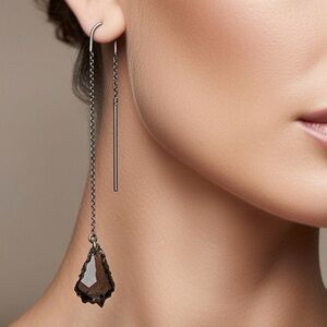 Sterling Silver Austrian Crystal Threader Earring